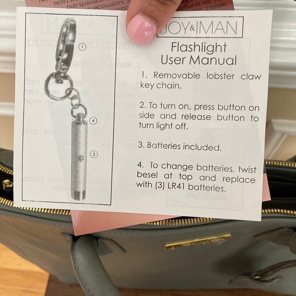 Joy and Iman Gray Purse or travel tote like new never used - Picture 12 of 17